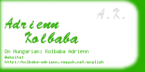 adrienn kolbaba business card